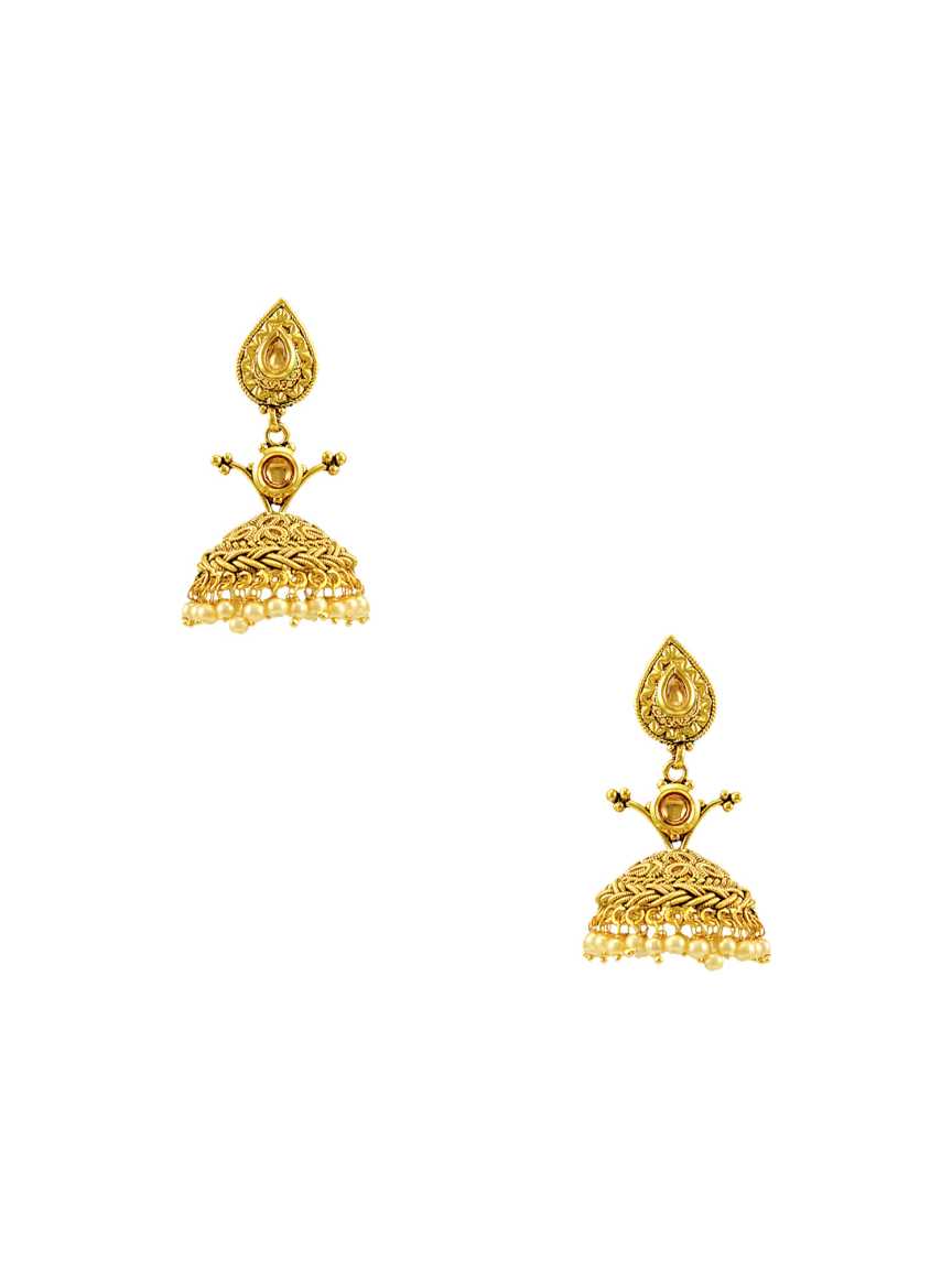 EARRING in CHECKERED POLKI Style | Design - 14047