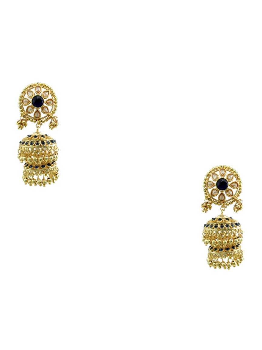 checkered_polki-earring-ERCK14077BLHG