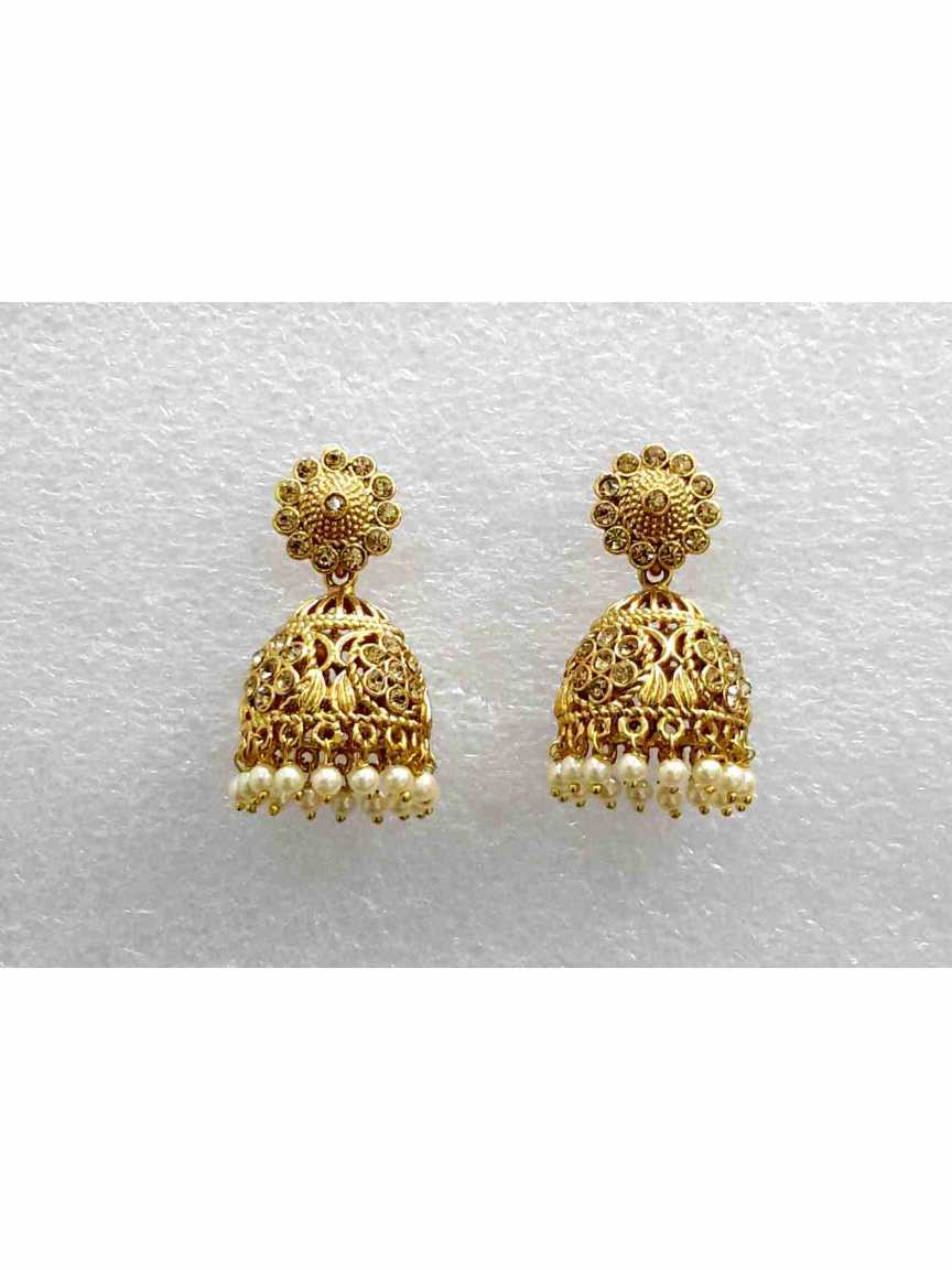 EARRING in CHECKERED POLKI Style | Design - 14092