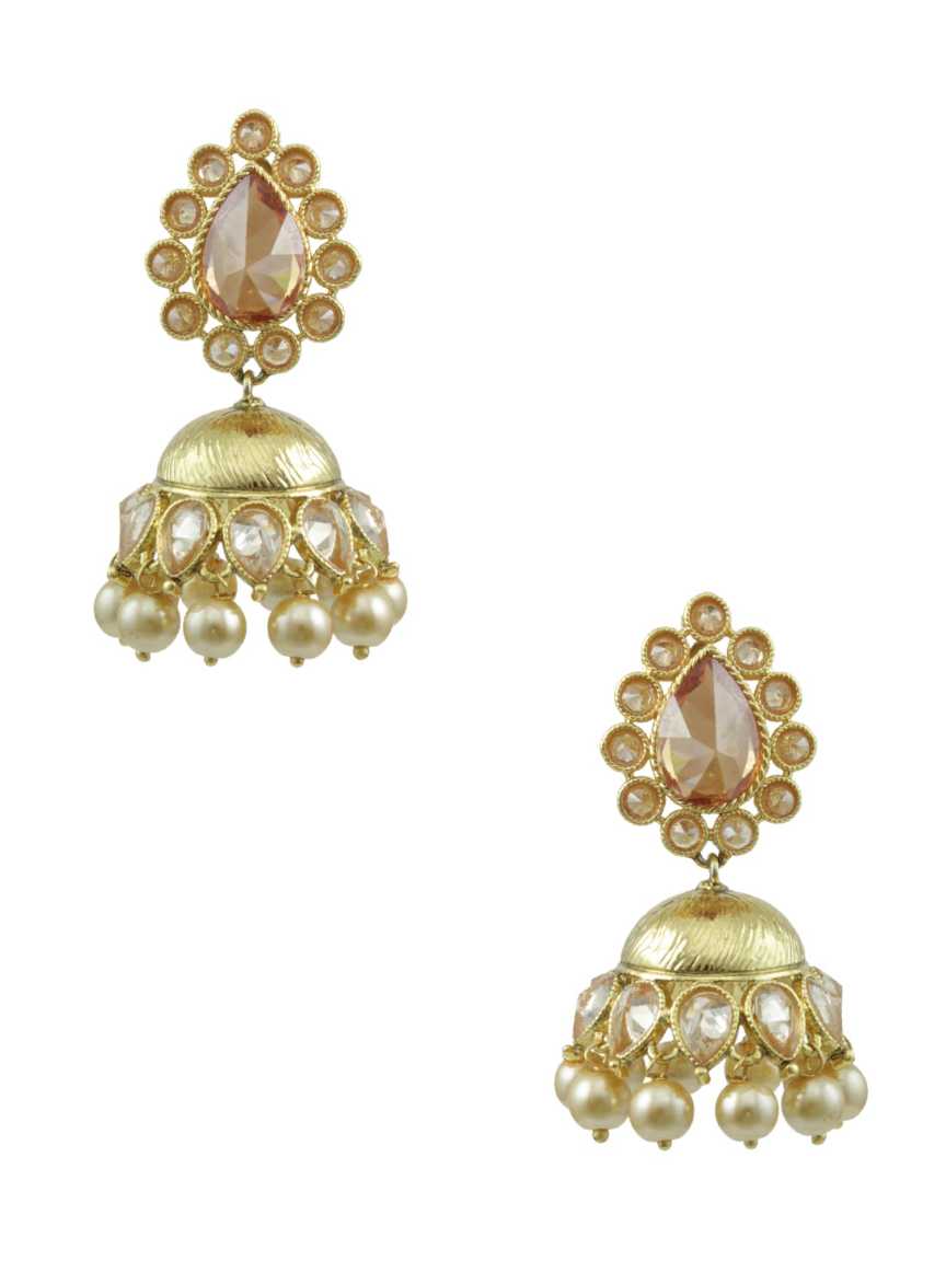 EARRING in CHECKERED POLKI Style | Design - 14097
