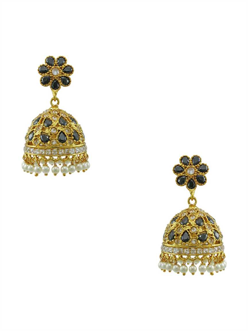 checkered_polki-earring-ERCK14196BKHG