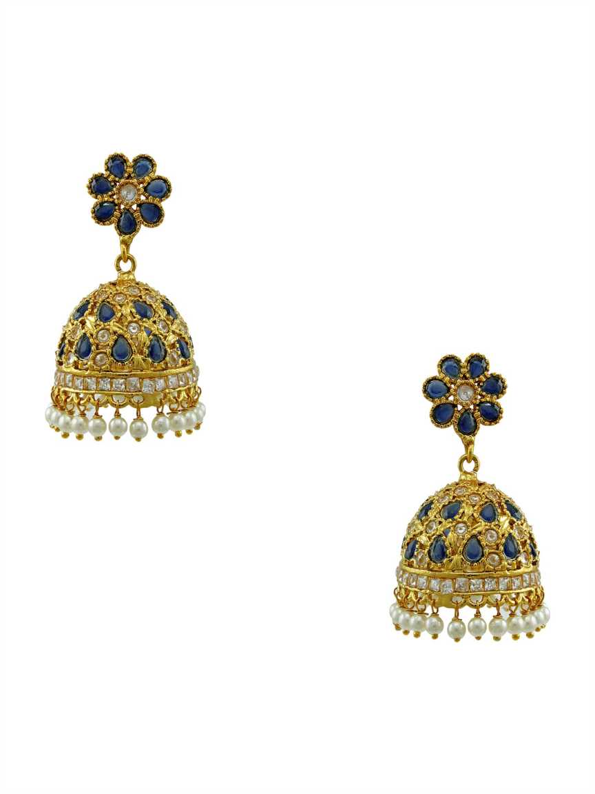 checkered_polki-earring-ERCK14196BLHG