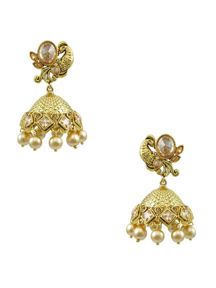 EARRING in CHECKERED POLKI Style | Design - 14223