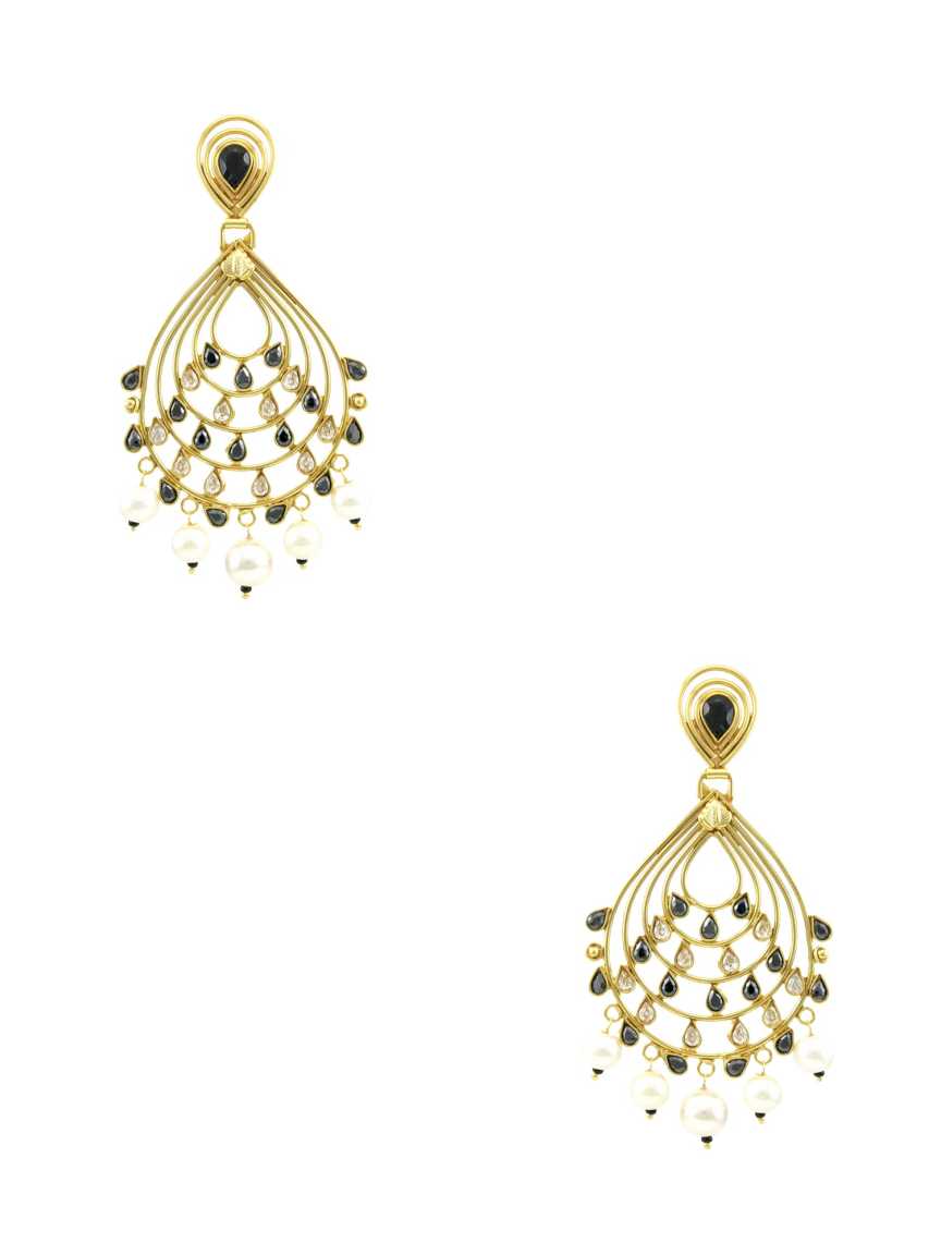 checkered_polki-earring-ERCK14470BKHG