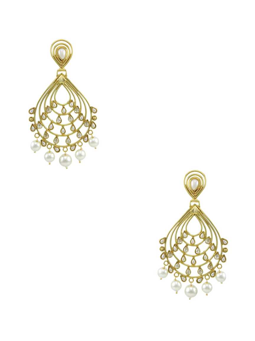 EARRING in CHECKERED POLKI Style | Design - 14470