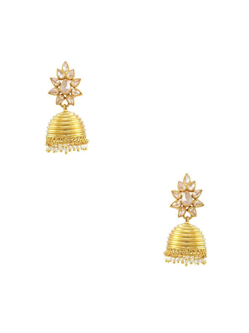 EARRING in CHECKERED POLKI Style | Design - 14479