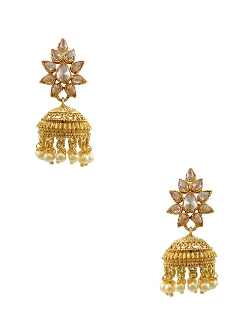 EARRING in CHECKERED POLKI Style | Design - 14513