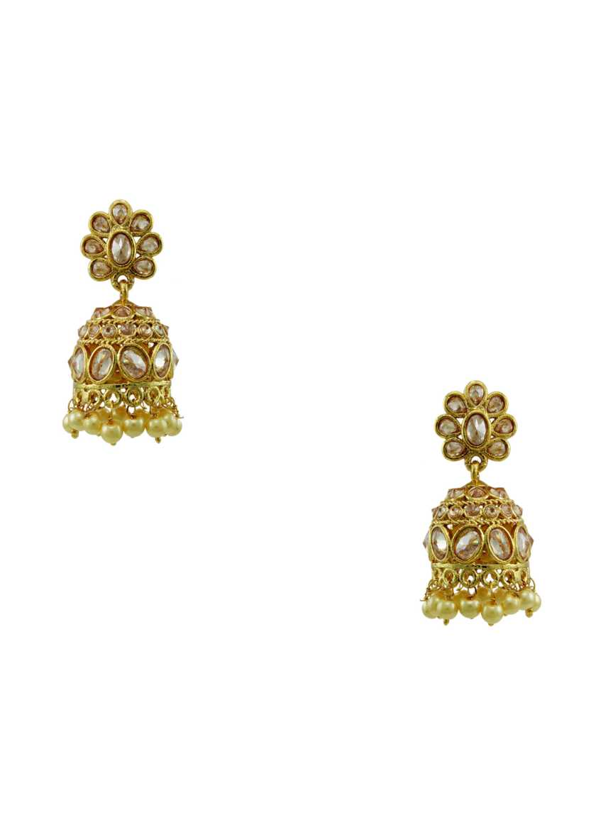 EARRING in CHECKERED POLKI Style | Design - 14514