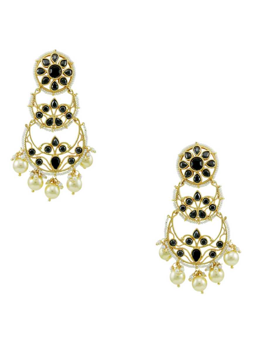 EARRING in CHECKERED POLKI Style | Design - 14517