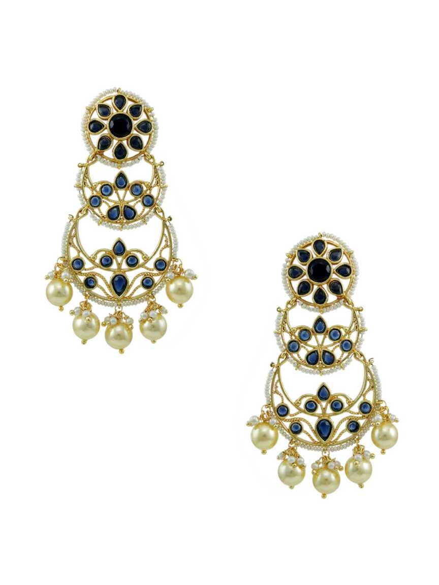 checkered_polki-earring-ERCK14517BLHG