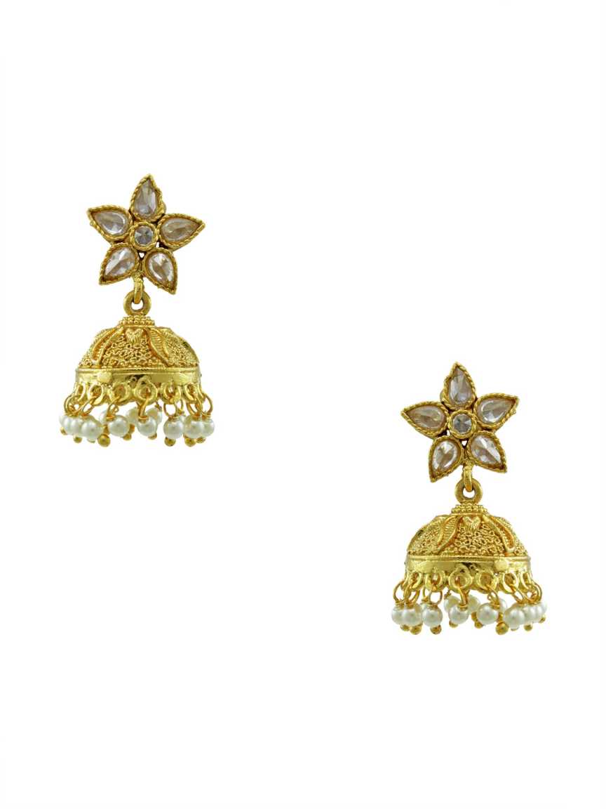 EARRING in CHECKERED POLKI Style | Design - 14774