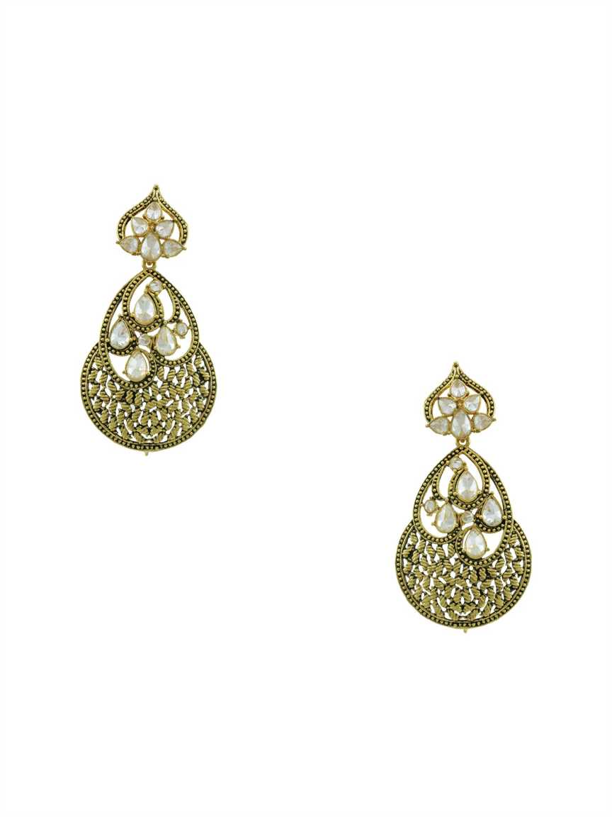 EARRING in CHECKERED POLKI Style | Design - 14797