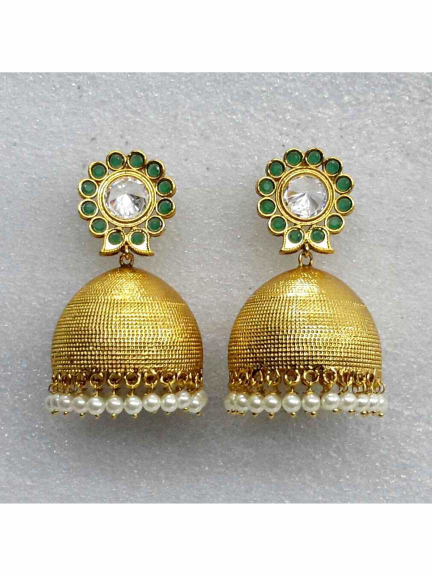 EARRING in CHECKERED POLKI Style | Design - 14833