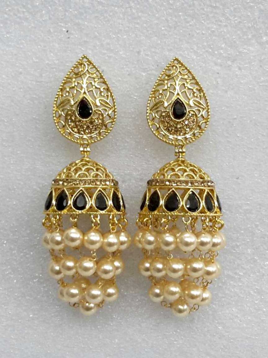 EARRING in CHECKERED POLKI Style | Design - 14838