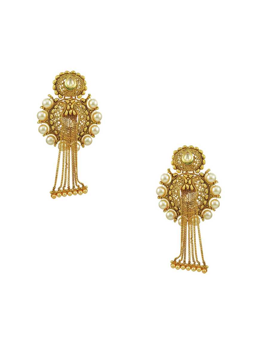 EARRING in CHECKERED POLKI Style | Design - 14897