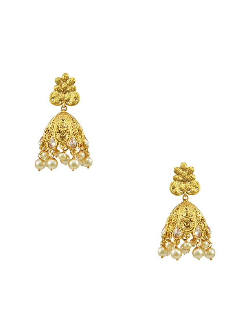 EARRING in CHECKERED POLKI Style | Design - 14926