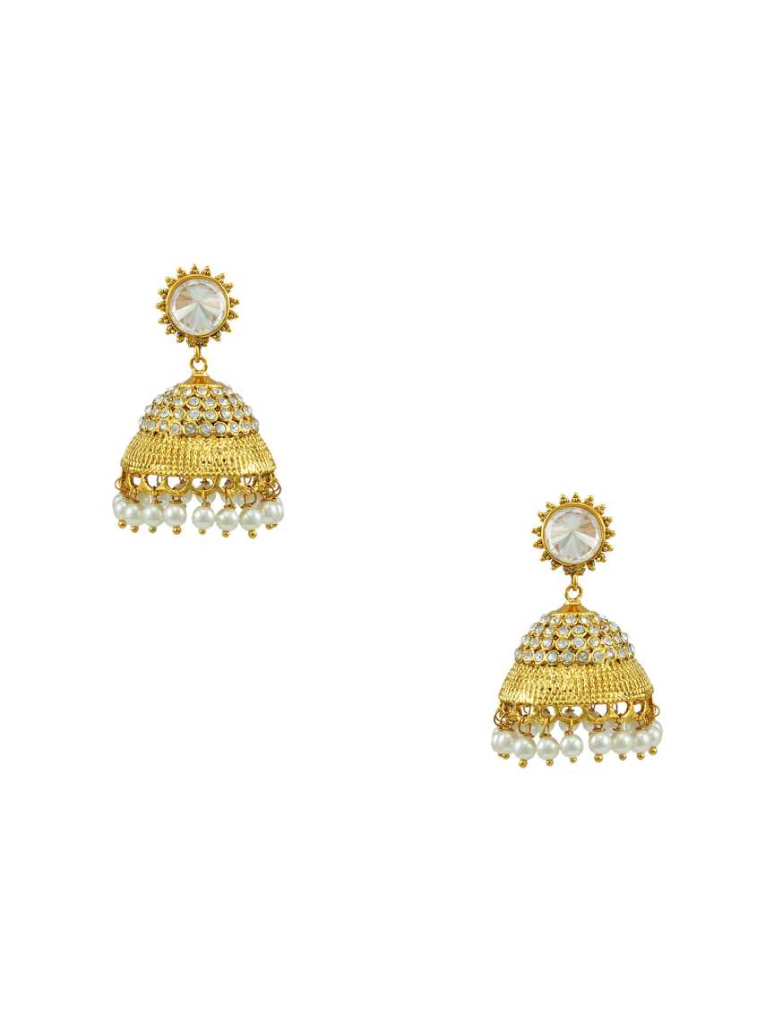 EARRING in CHECKERED POLKI Style | Design - 14927