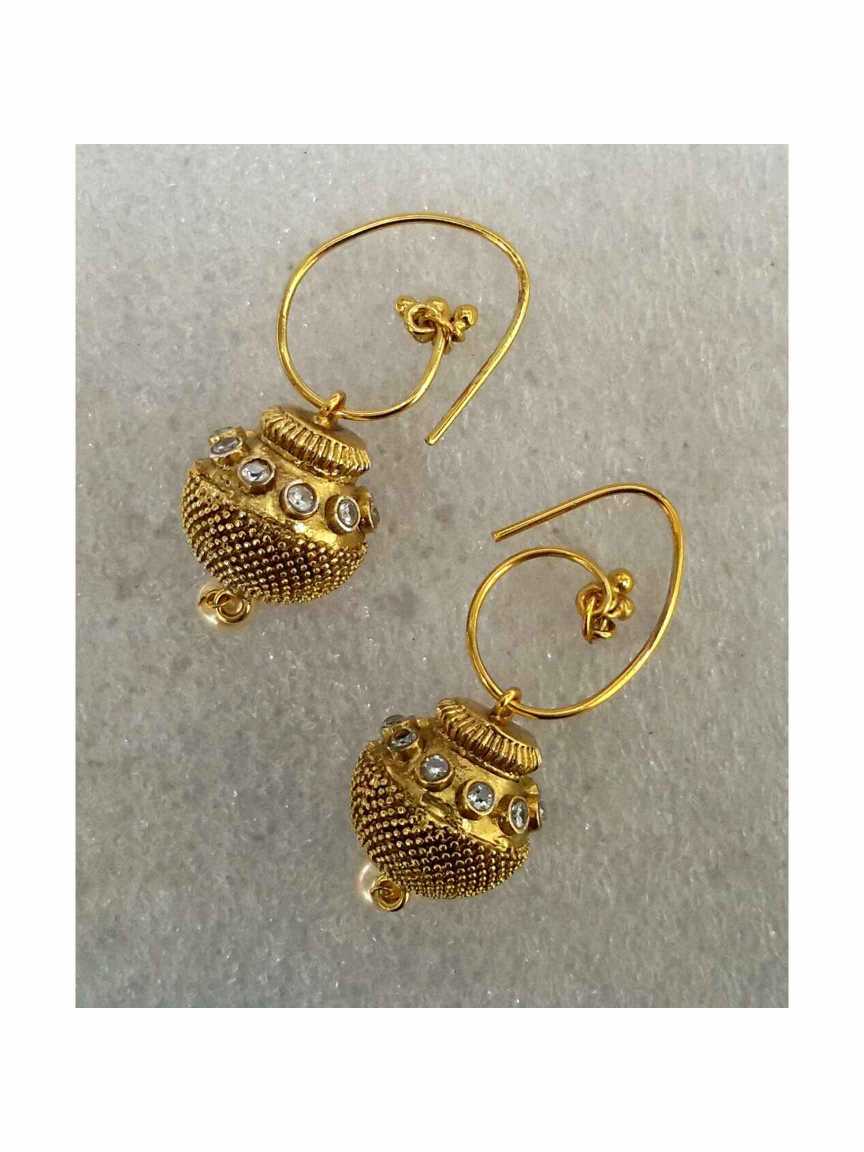 EARRING in CHECKERED POLKI Style | Design - 14968