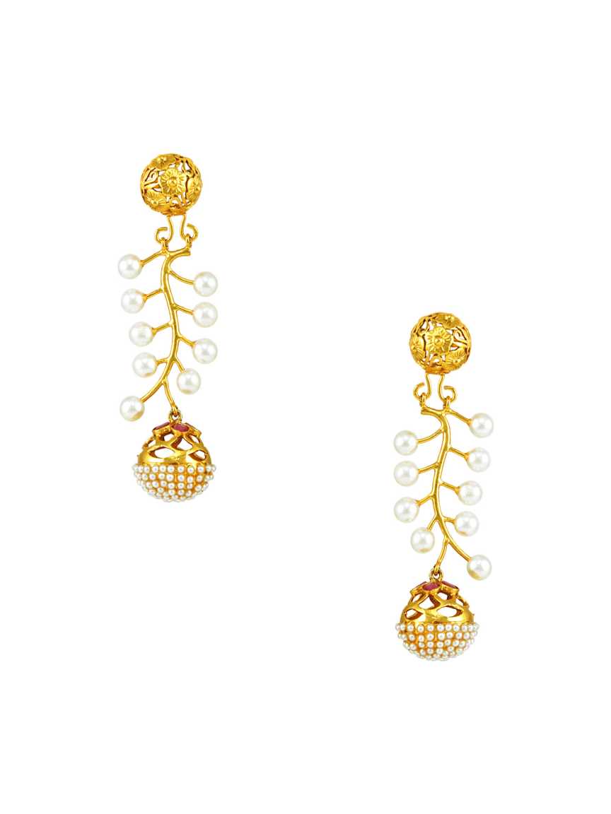 EARRING in CHECKERED POLKI Style | Design - 15037