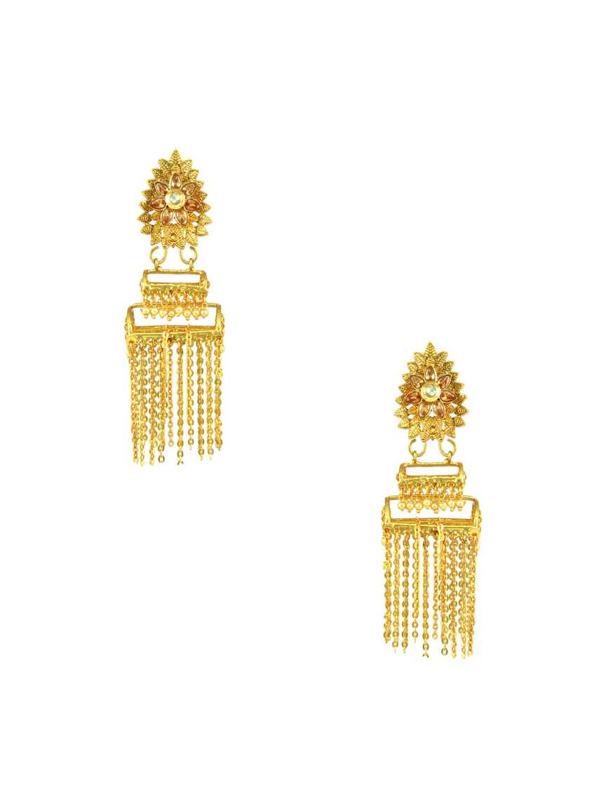 EARRING in CHECKERED POLKI Style | Design - 15039