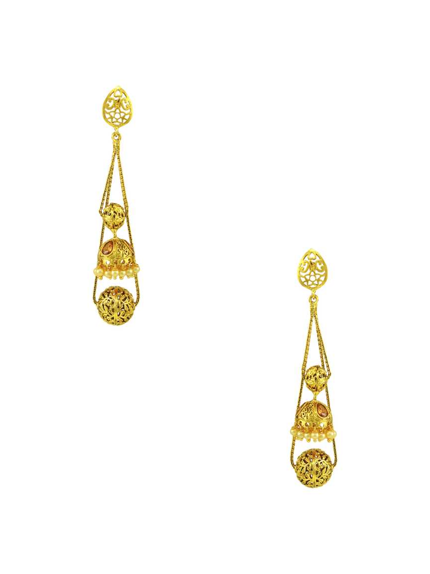 EARRING in CHECKERED POLKI Style | Design - 15042