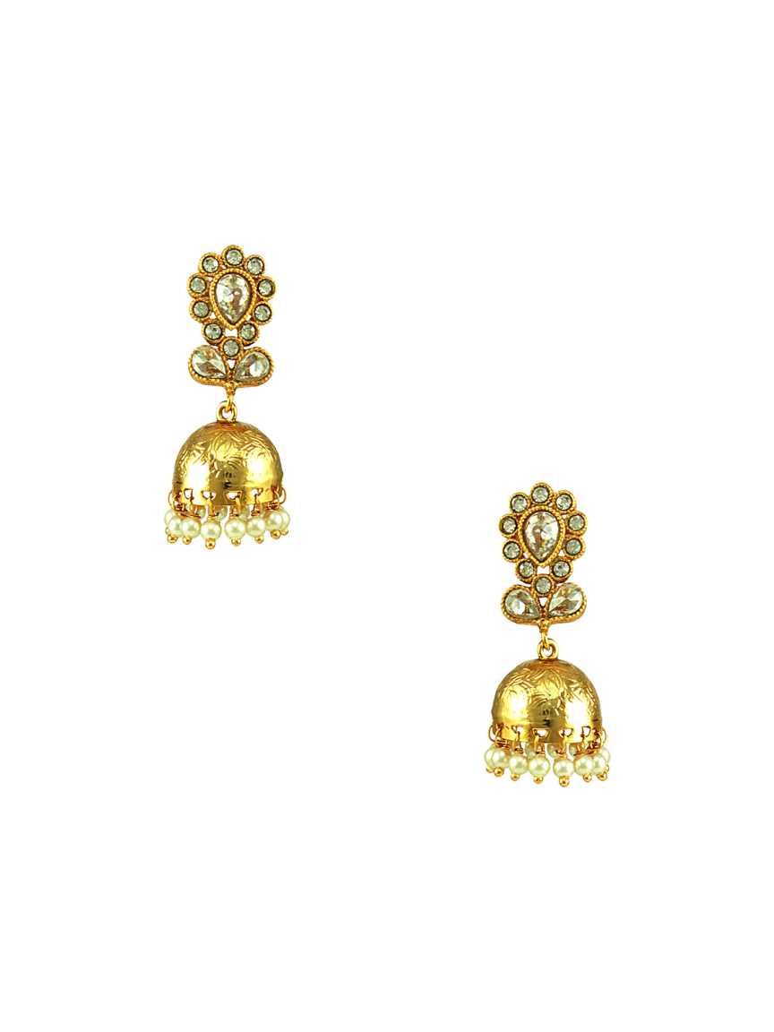 EARRING in CHECKERED POLKI Style | Design - 15047
