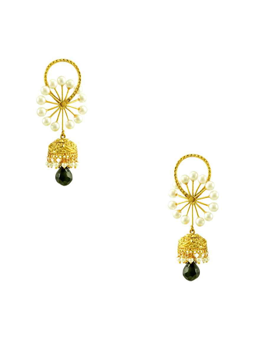 EARRING in CHECKERED POLKI Style | Design - 15188