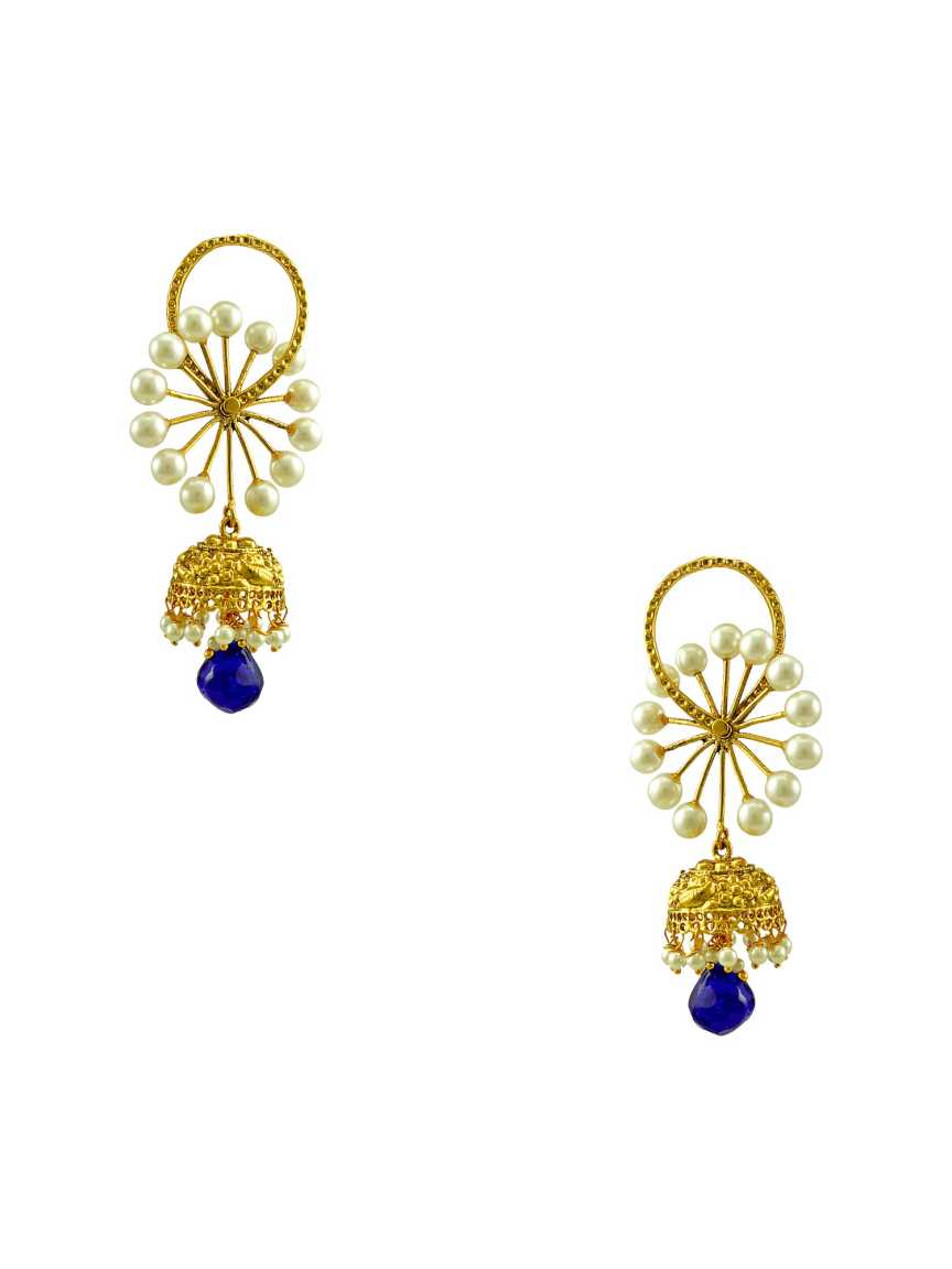 checkered_polki-earring-ERCK15188BLHG