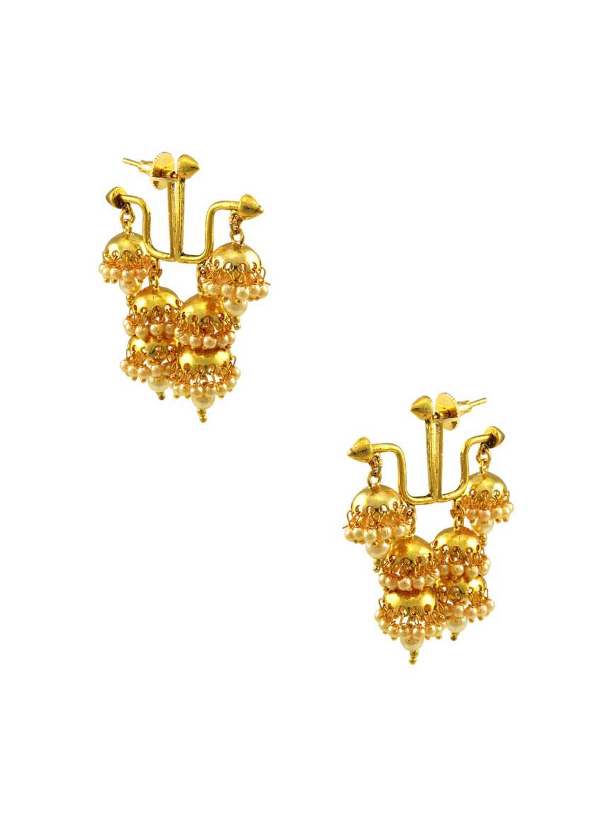 EARRING in CHECKERED POLKI Style | Design - 15224
