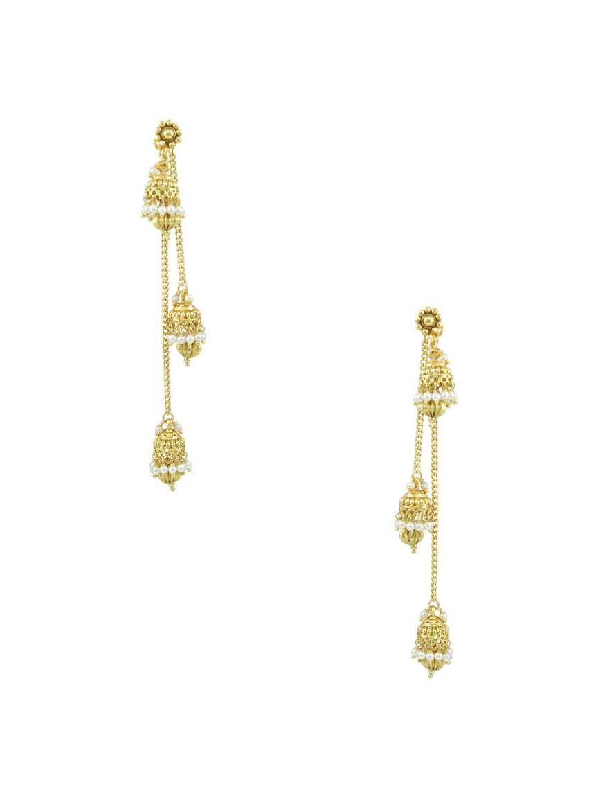 EARRING in CHECKERED POLKI Style | Design - 15234