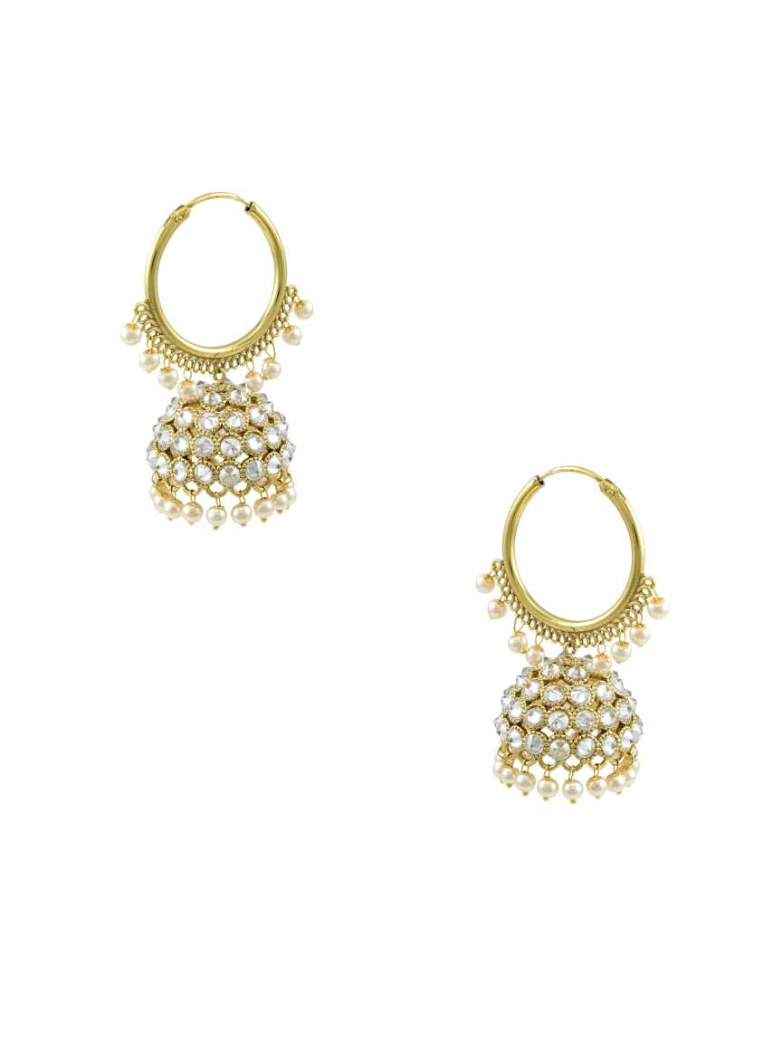 EARRING in CHECKERED POLKI Style | Design - 15264