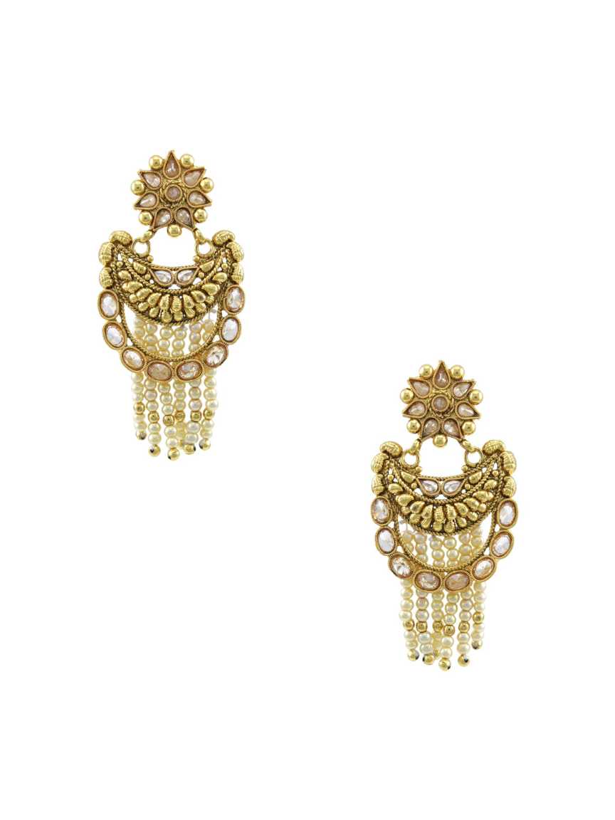 EARRING in CHECKERED POLKI Style | Design - 15308