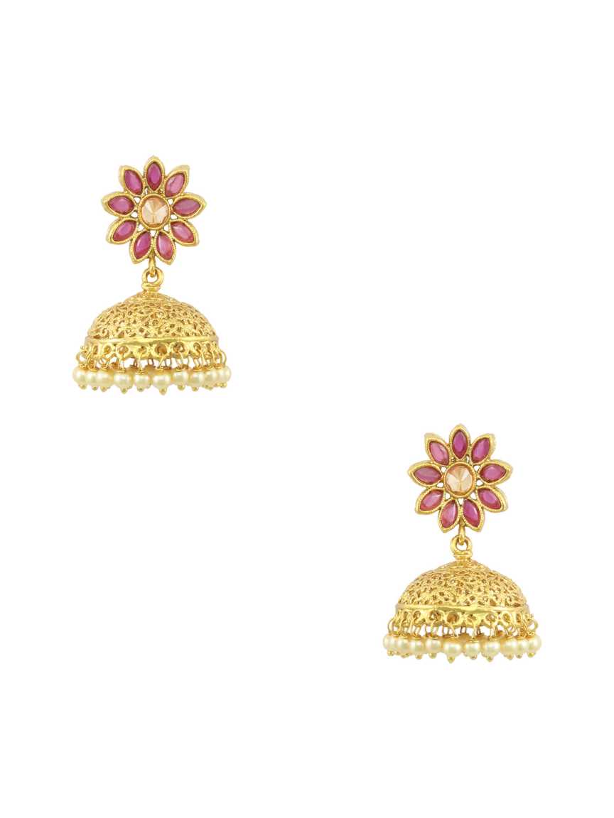 EARRING in CHECKERED POLKI Style | Design - 15381
