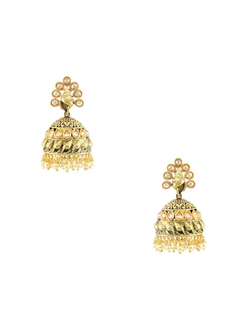 EARRING in CHECKERED POLKI Style | Design - 15454