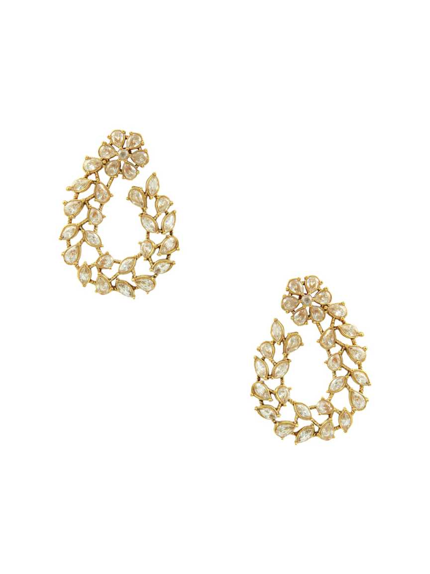 EARRING in CHECKERED POLKI Style | Design - 15543