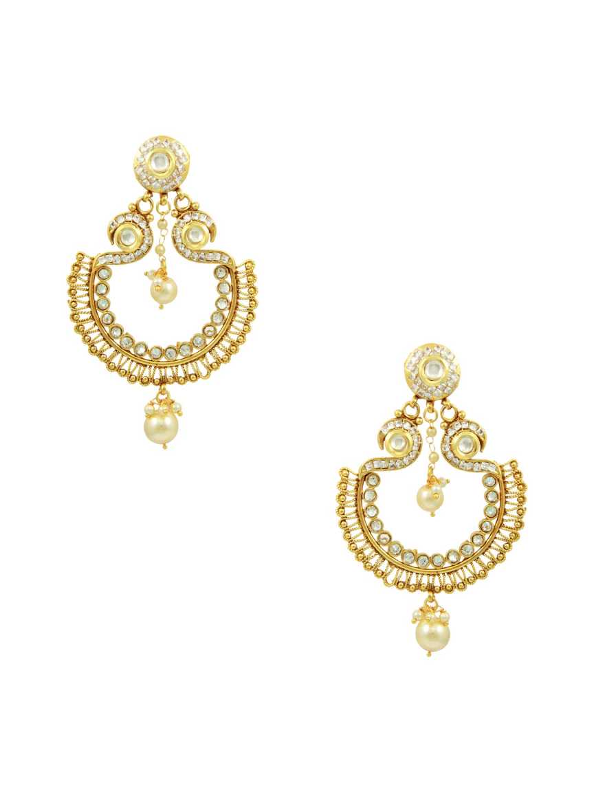 EARRING in CHECKERED POLKI Style | Design - 15589