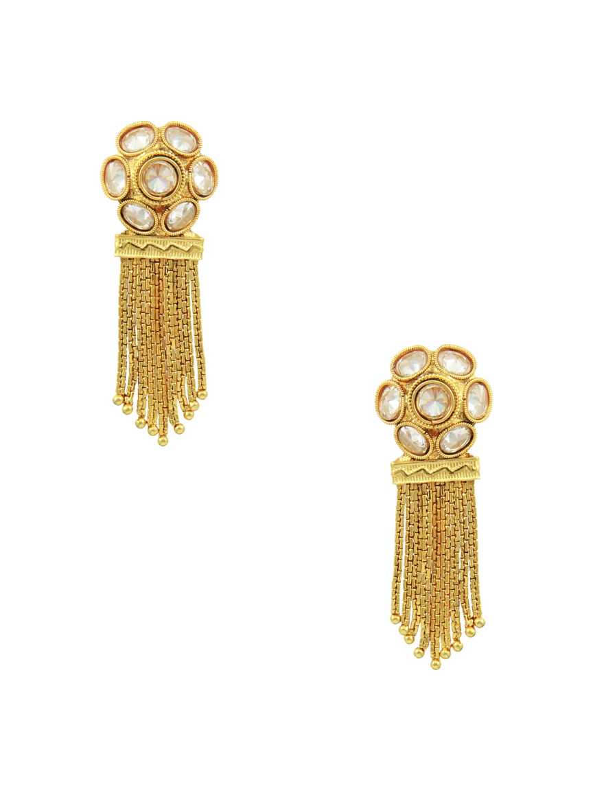 EARRING in CHECKERED POLKI Style | Design - 15595