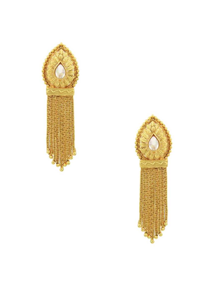 EARRING in CHECKERED POLKI Style | Design - 15596