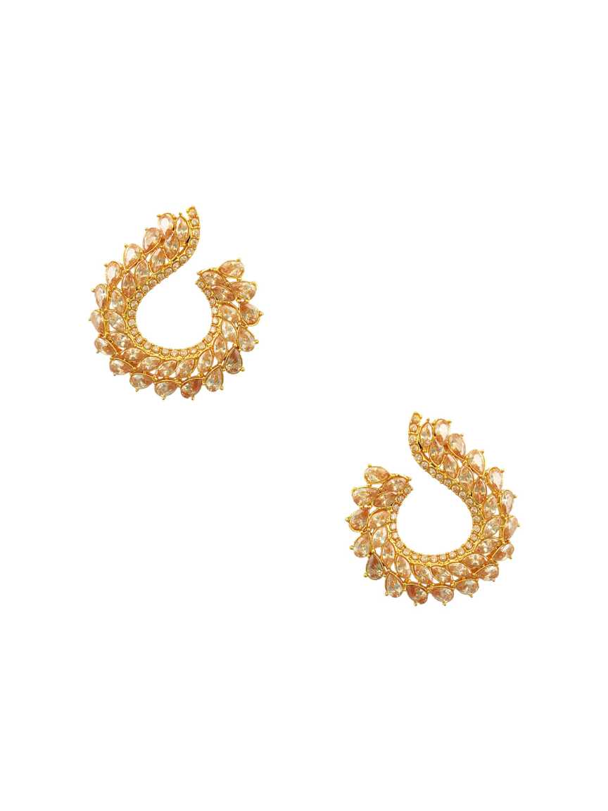 EARRING in CHECKERED POLKI Style | Design - 15608