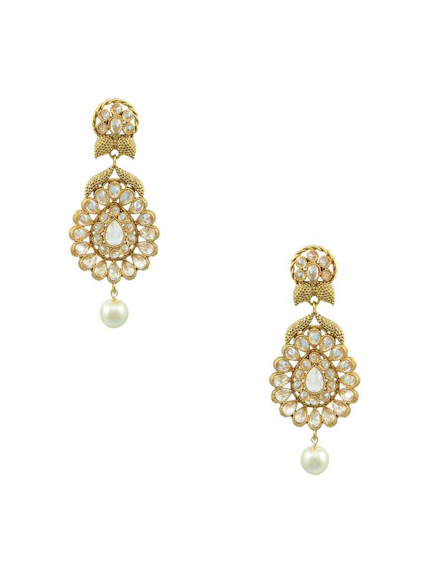 EARRING in CHECKERED POLKI Style | Design - 15694