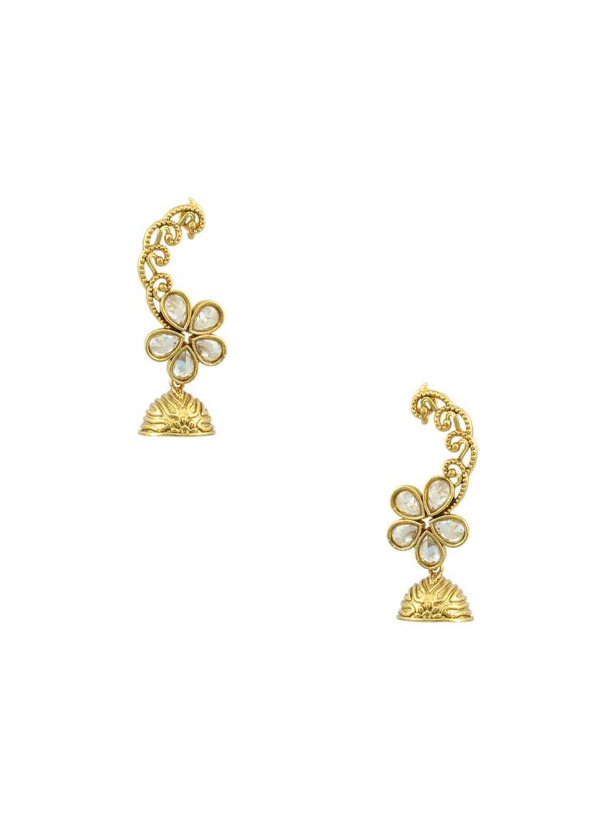EARRING in CHECKERED POLKI Style | Design - 15717