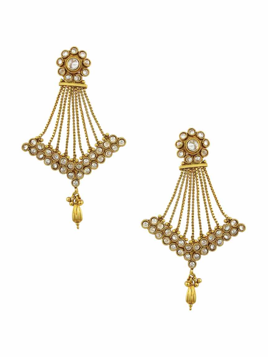 EARRING in CHECKERED POLKI Style | Design - 15767