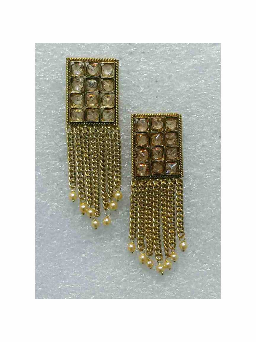 EARRING in CHECKERED POLKI Style | Design - 15812