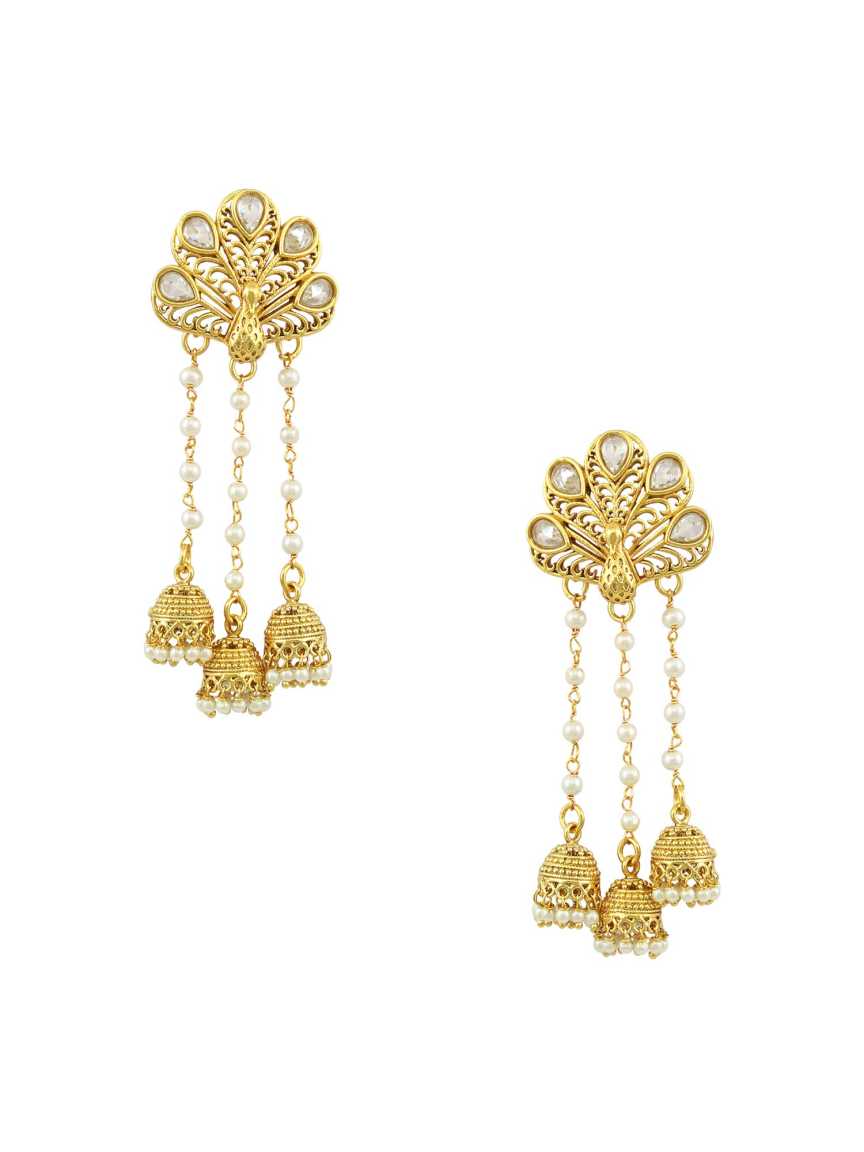 EARRING in CHECKERED POLKI Style | Design - 15863