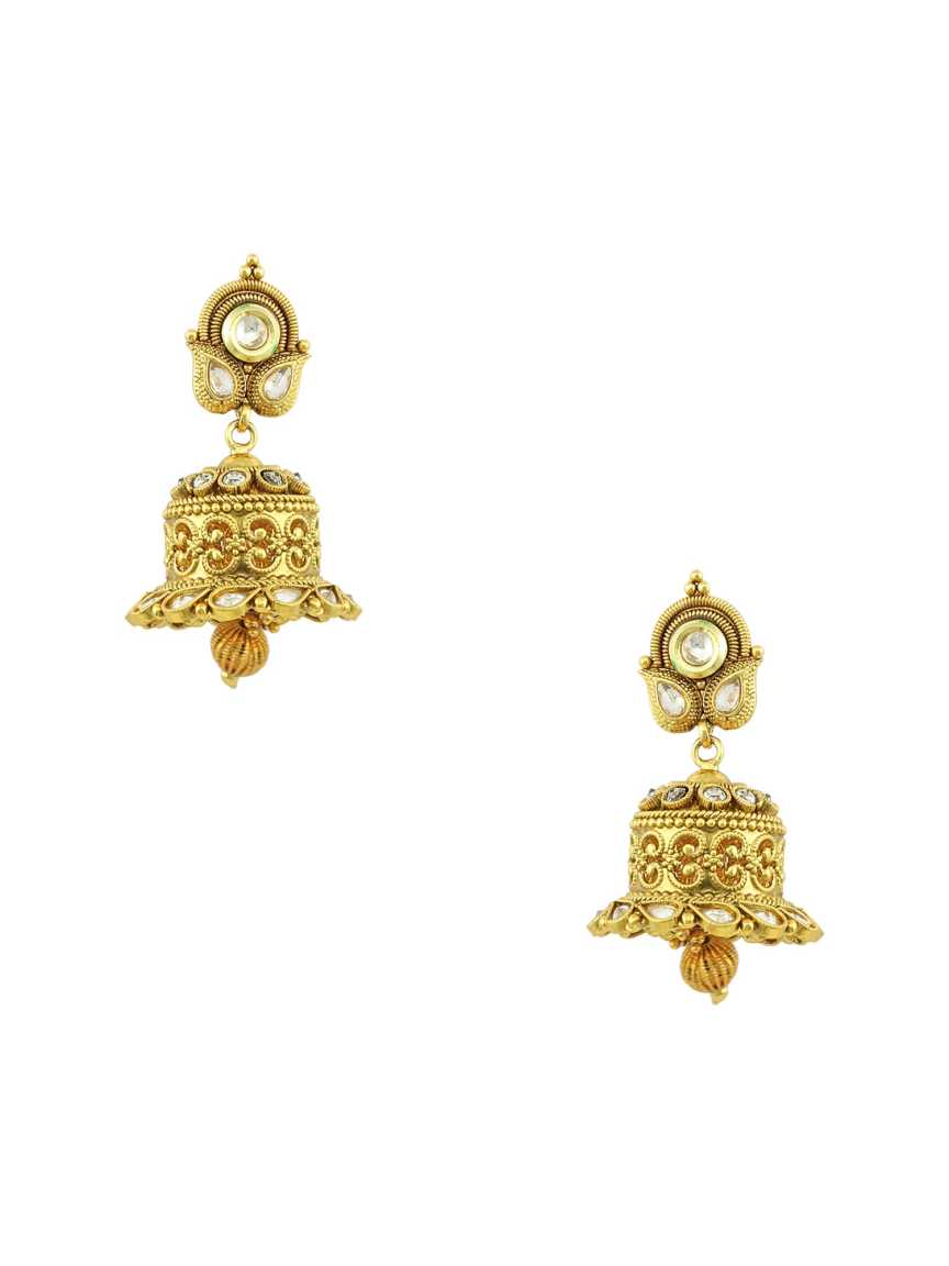 EARRING in CHECKERED POLKI Style | Design - 15871