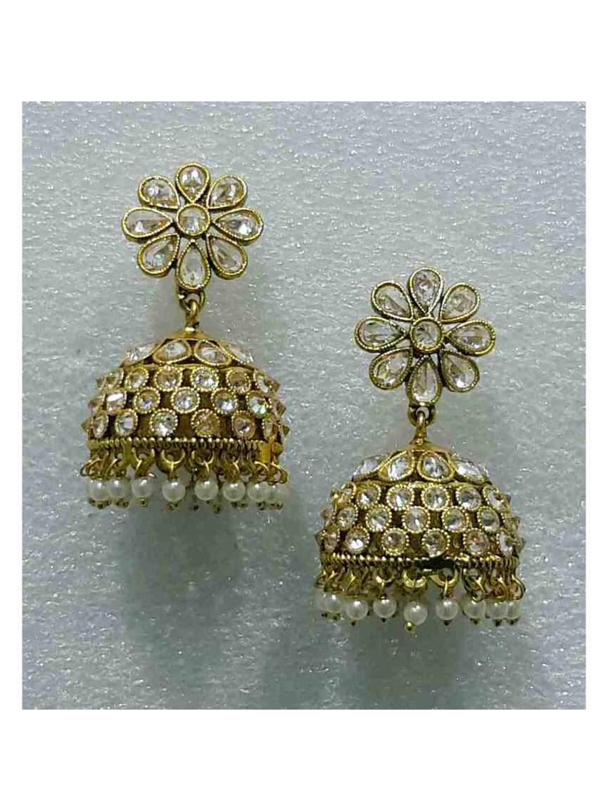 EARRING in CHECKERED POLKI Style | Design - 15882
