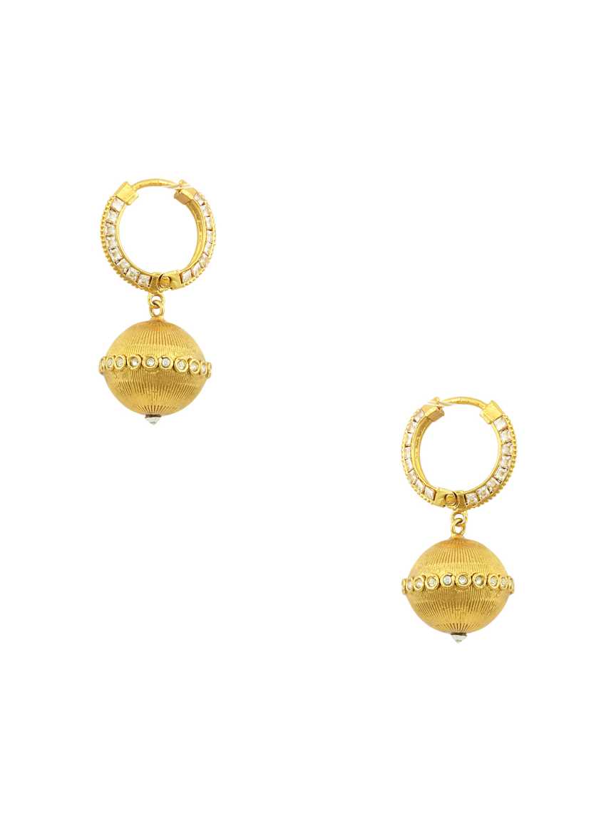 EARRING in CHECKERED POLKI Style | Design - 15894