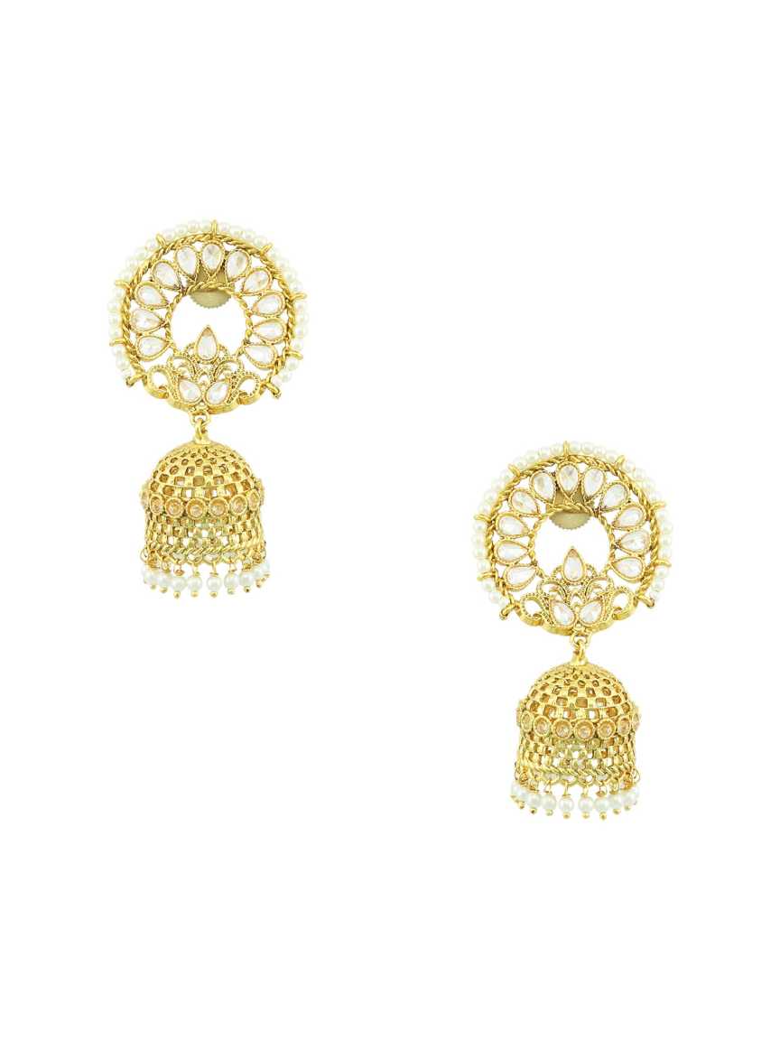 EARRING in CHECKERED POLKI Style | Design - 15897