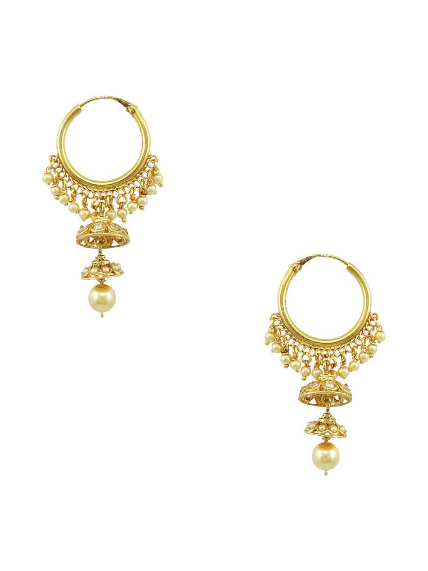EARRING in CHECKERED POLKI Style | Design - 15928