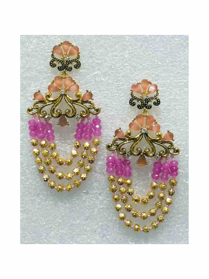 EARRING in CHECKERED POLKI Style | Design - 15938